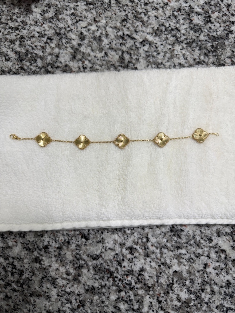 Delicate 14k Gold Floral-Link Bracelet for Women